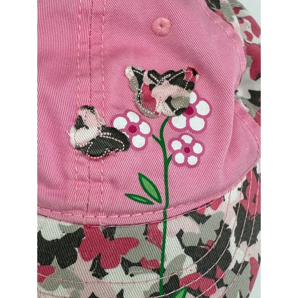 Primos Butterfly Camo Baseball Cap Kids One Size Pink Hunting Floral Embroidery
